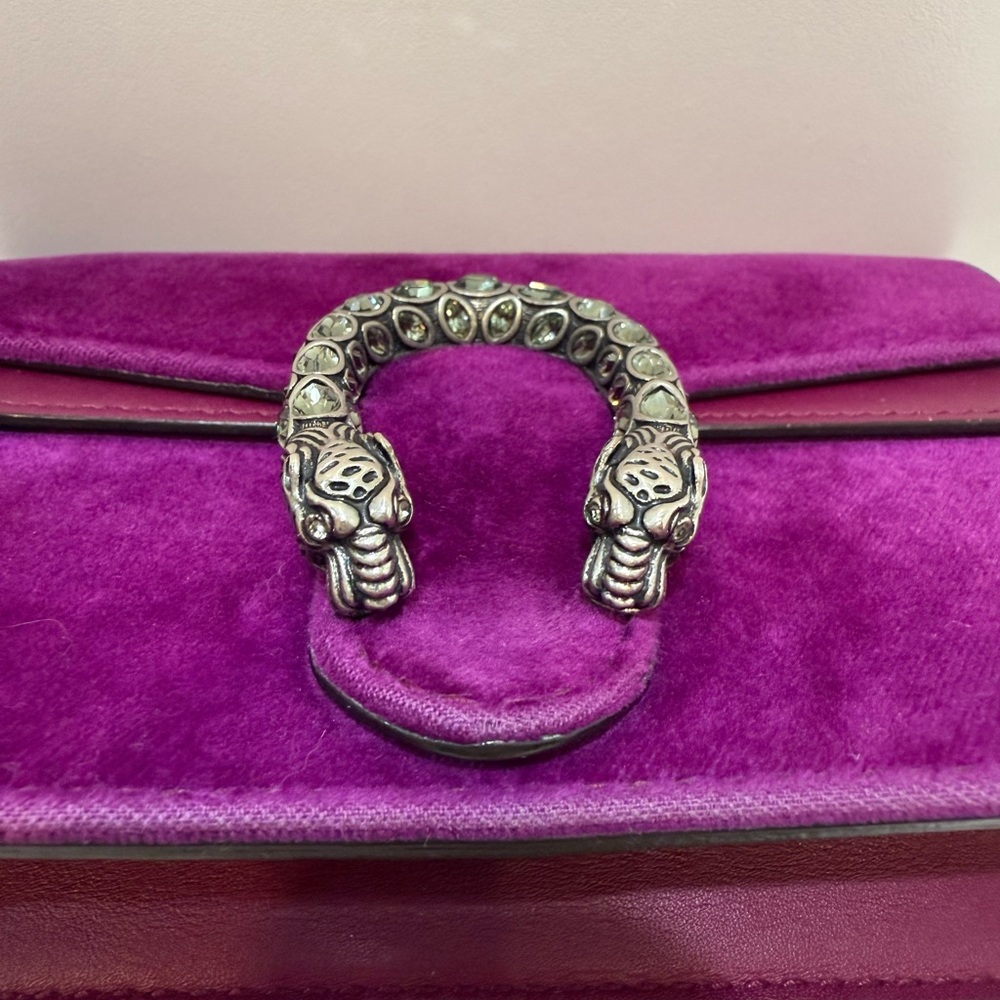 Gucci Dionysus Super Mini Purple Velvet Bag - Picture 2 of 13